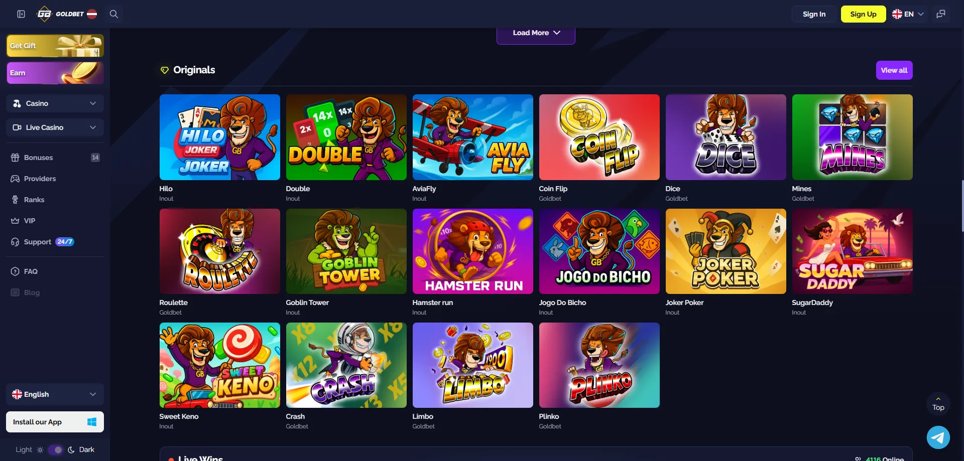 Слот машини в Goldbet Casino – над 6000 игри от топ доставчици